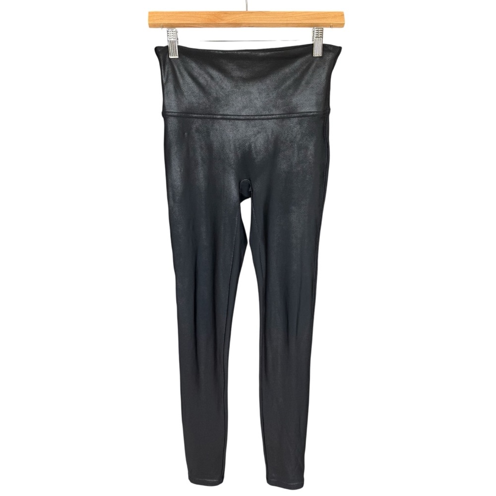 SPANX Faux Leather Leggings Black Women’s Size Medium - Picture 4 of 7
